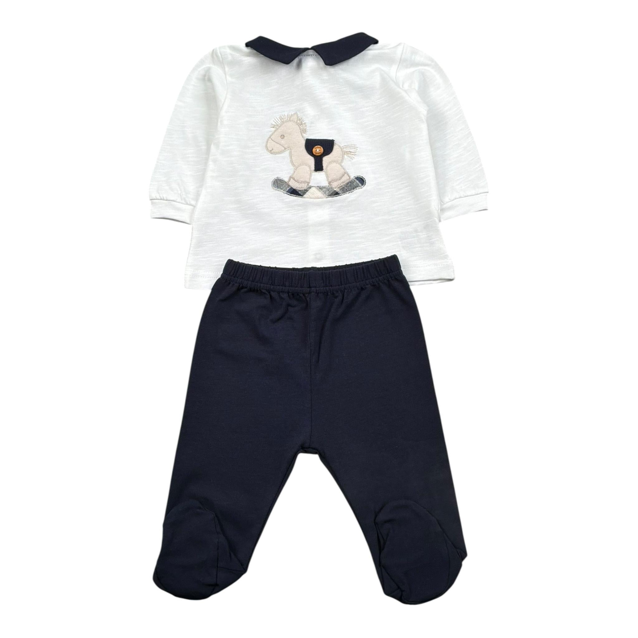 Lalalu' Completo 2 Pezzi Shirt-Ghettina Bianco per Neonato CPL6P BIANCO LALALU' 