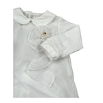 Le Bebe Completo 2 Pezzi Shirt-Ghettina Tinta Unita per Neonata LBF5594 BIANCO LE BEBE 