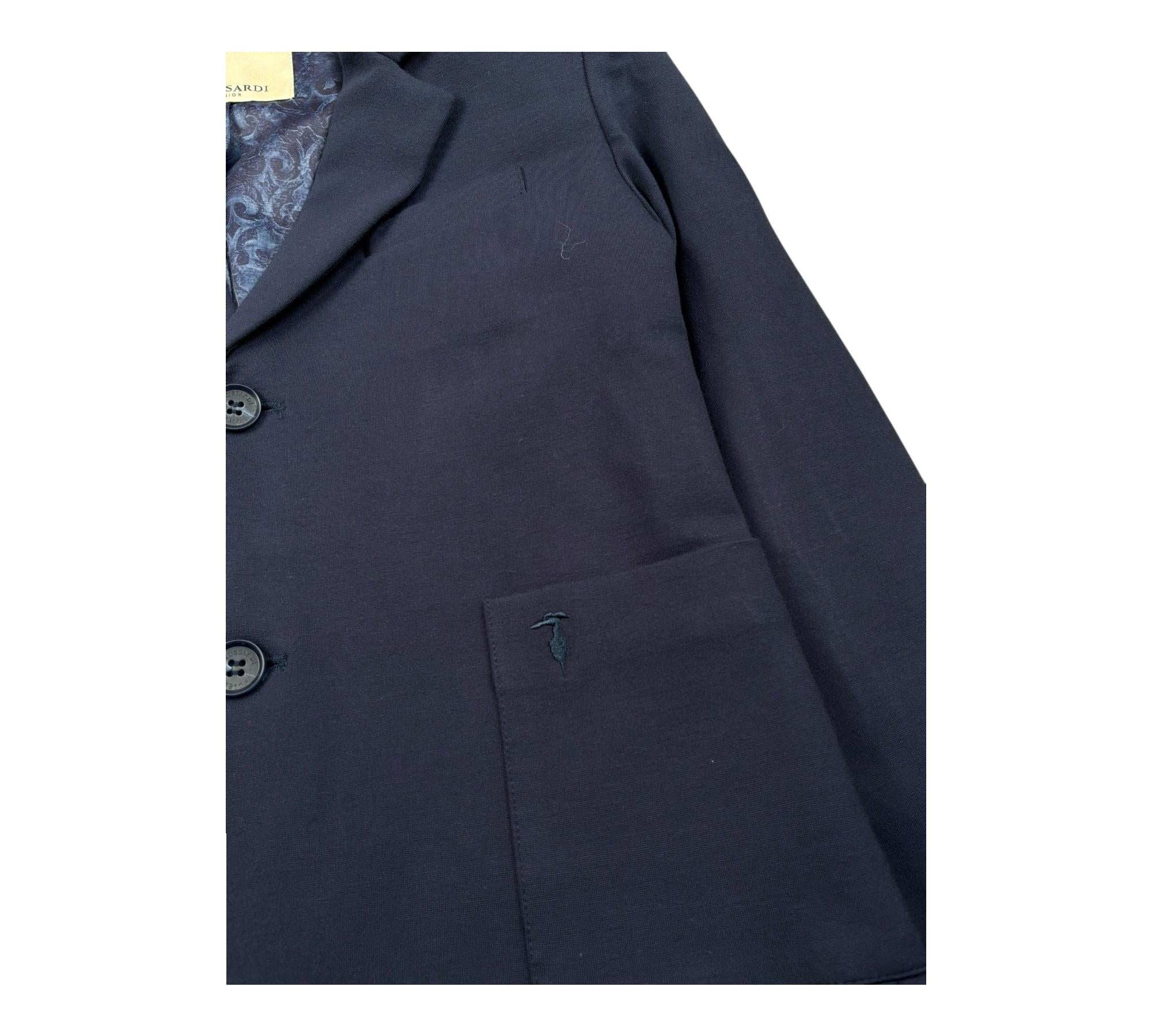 Trussardi Giacca Tinta Unita con Taschino per Bambino TBP26079GC BLU TRUSSARDI 