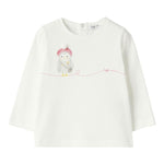IL GUFO shirt girocollo tinta unita con stampa in contrasto Bianco per Bambina A24TA359MF002J BIANCO IL GUFO 