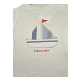 Laranjinha T-Shirt Girocollo Tinta Unita con Stampa per Neonato 92907V5840A61 BIANCO LARANJINHA 