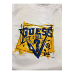 GUESS shirt girocollo tinta unita con stampa Bianco per Bambino N4YI01K8HM4XXXX BIANC GUESS 