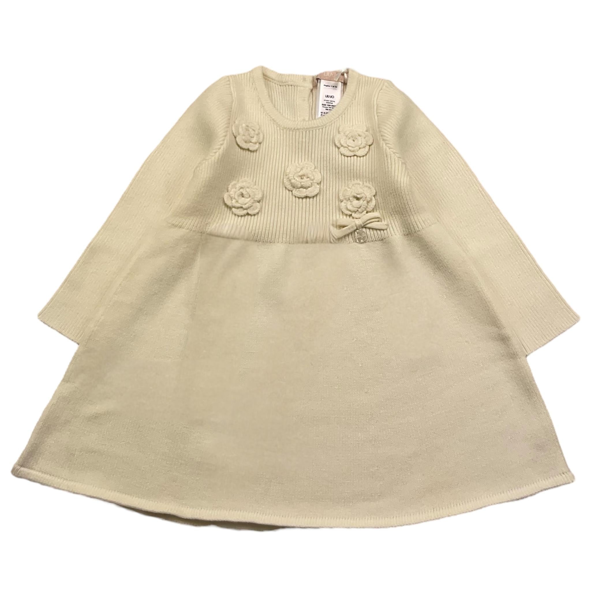 LIU JO abito in maglia manica lunga tinta unita Panna per Neonata HF4021X PANNA LIU JO 