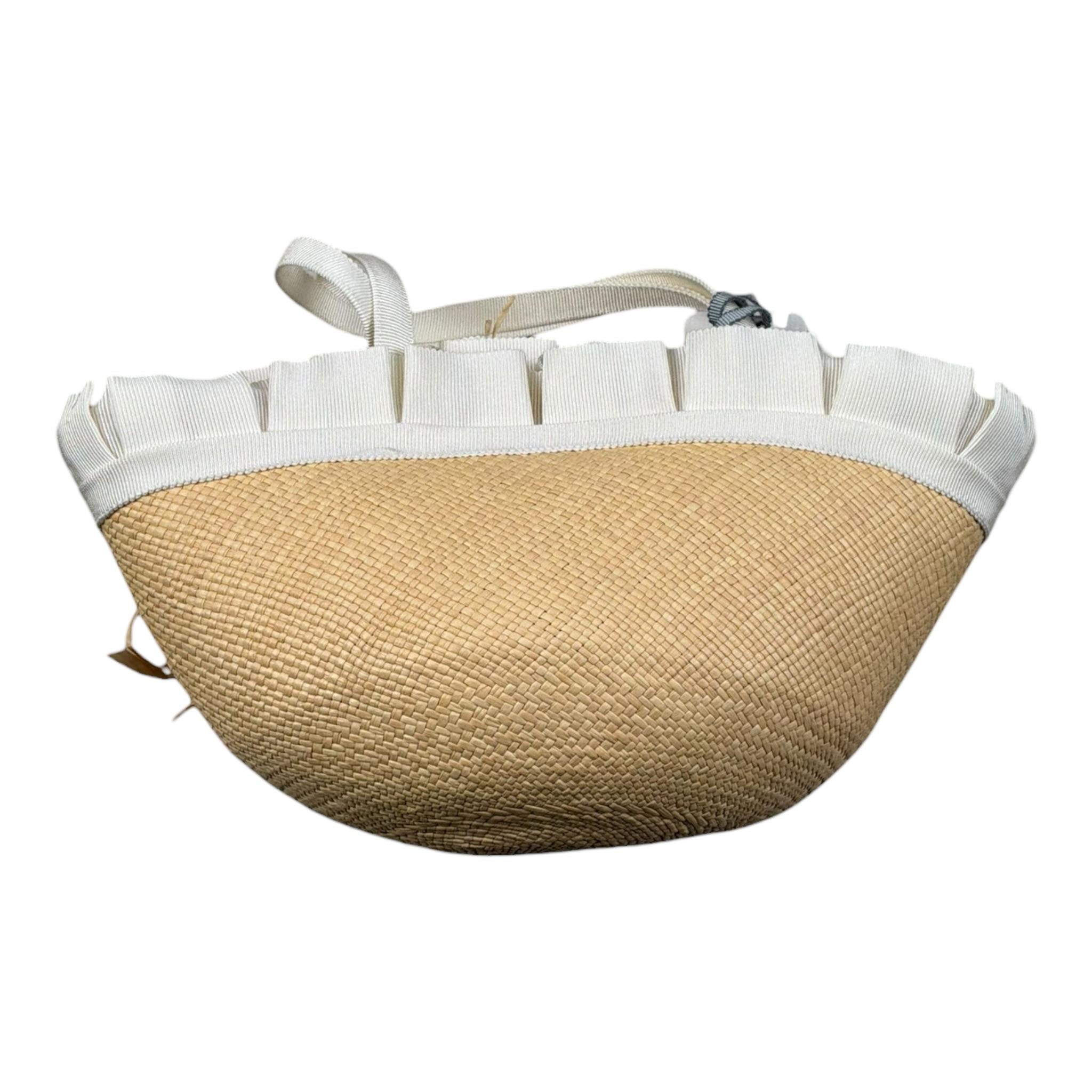 Raffaella Borsa In Paglia Tinta Unita con Applicazioni per Bambina PANAMA GIALLO RAFFAELLA 