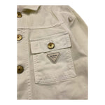 Yes London Giubbino In Denim Tinta Unita per Bambino JR0042 PANNA YES LONDON 