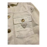 Yes London Giubbino In Denim Tinta Unita per Bambino JR0042 PANNA YES LONDON 