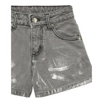 Iceberg Short Tinta Unita In Denim con Girovita Regolabile per Bambina SHICE51599J GRIGIO ICEBERG 