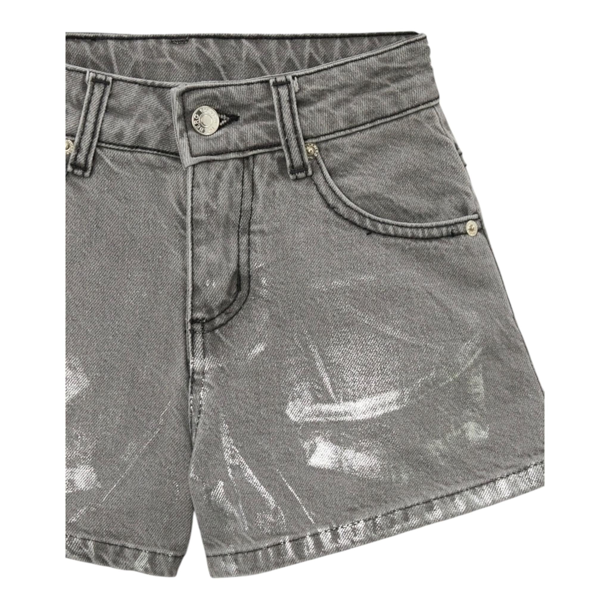Iceberg Short Tinta Unita In Denim con Girovita Regolabile per Bambina SHICE51599J GRIGIO ICEBERG 