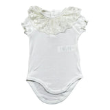 Calamaro Body Tinta Unita con Ricami per Neonata EIIEIEI BIANCO CALAMARO 