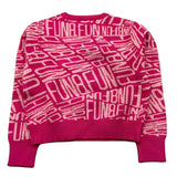 FUN & FUN maglia girocollo tinta unita con stampe in contrasto Fuxia per Bambina FNBSW15587 FUXIA FUN & FUN 