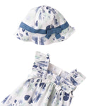 Mini Banda Completo 2 Pezzi Abito tinta unita-Cappello Bianco per Neonata 3B782X BIANCO MINI BANDA 