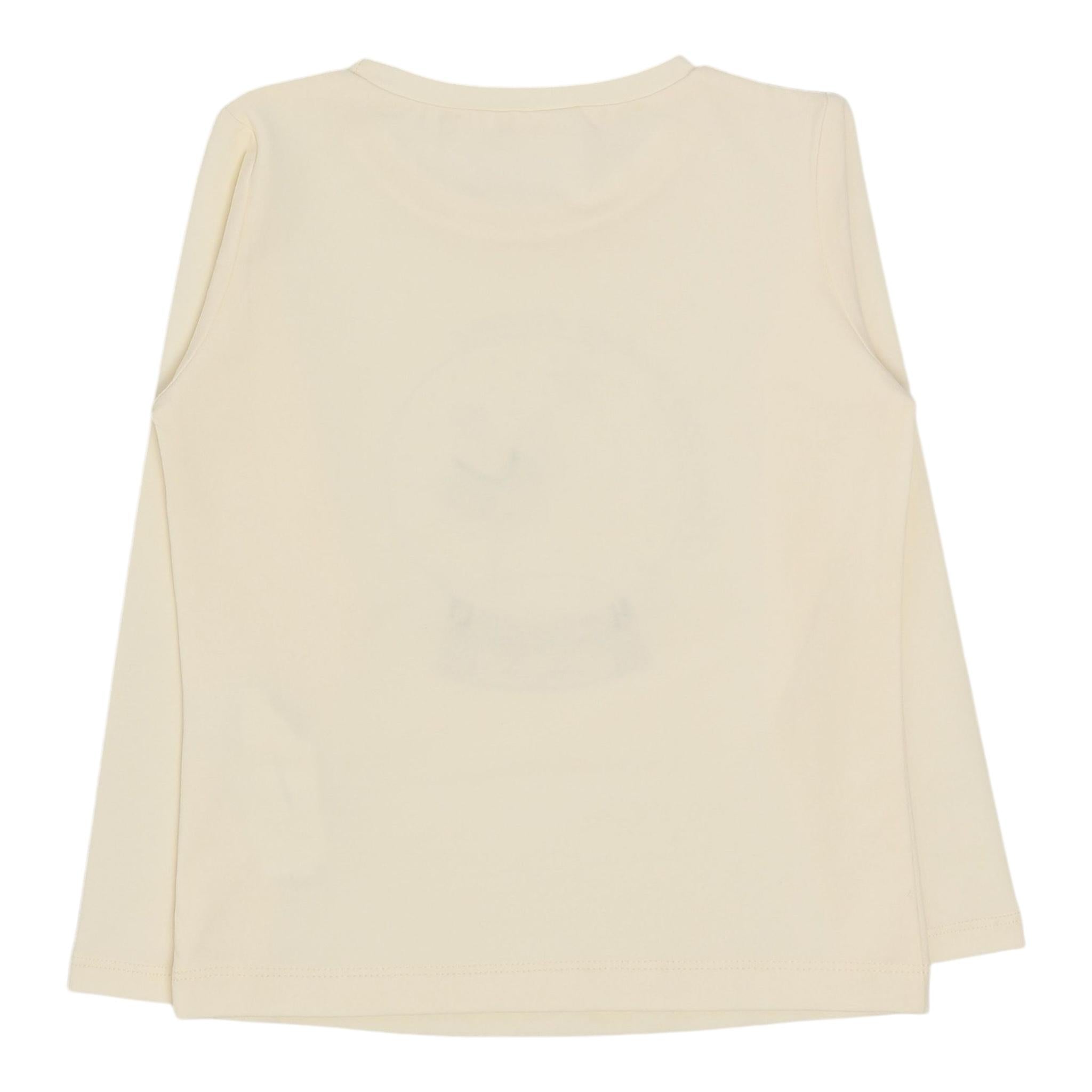 LIU JO shirt girocollo tinta unita con stampa in contrasto Panna per Bambina KF4117 PANNA LIU JO 