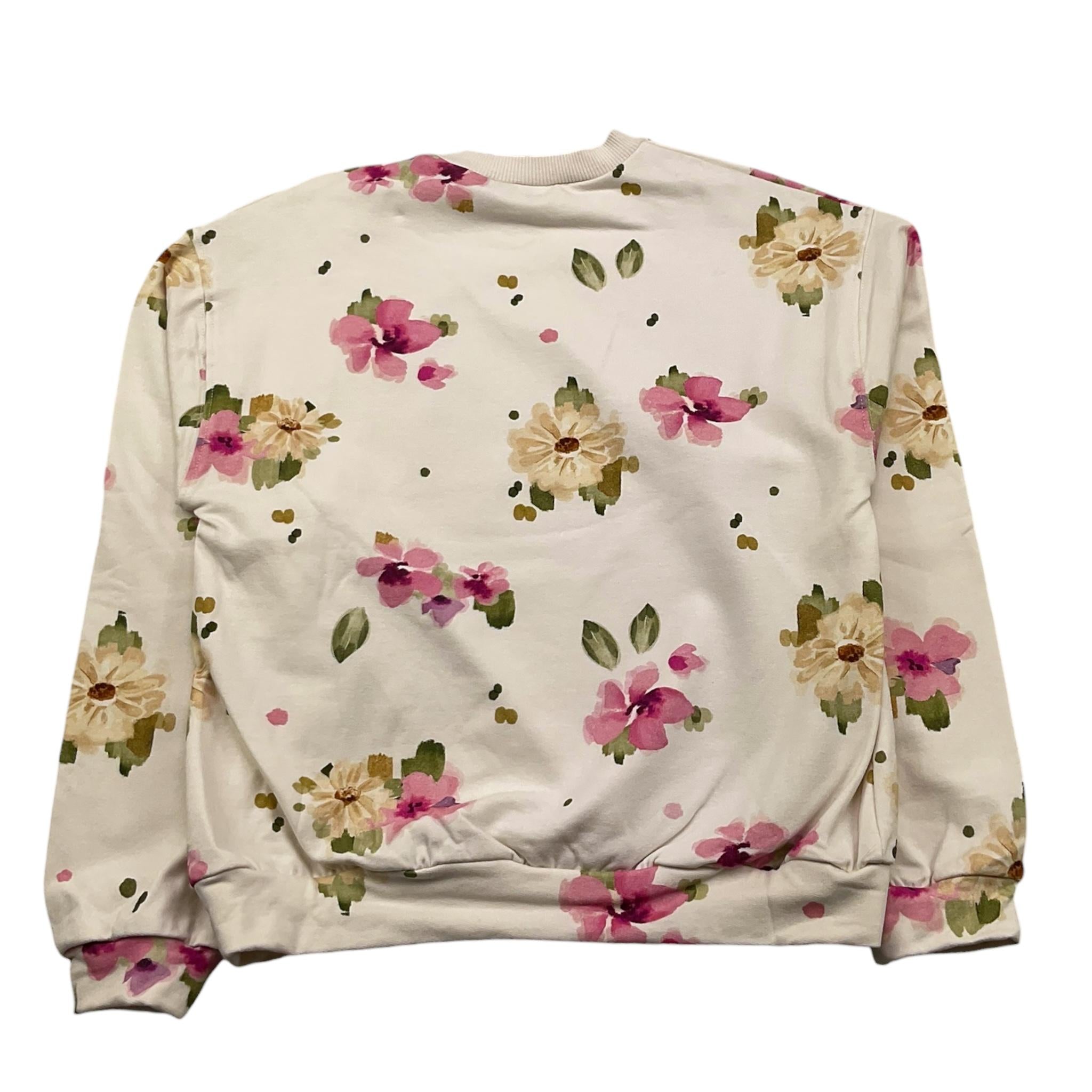 MAYORAL felpa chiusa girocollo tinta unita fantasia floreale Panna per Bambina 4481 PANNA MAYORAL 