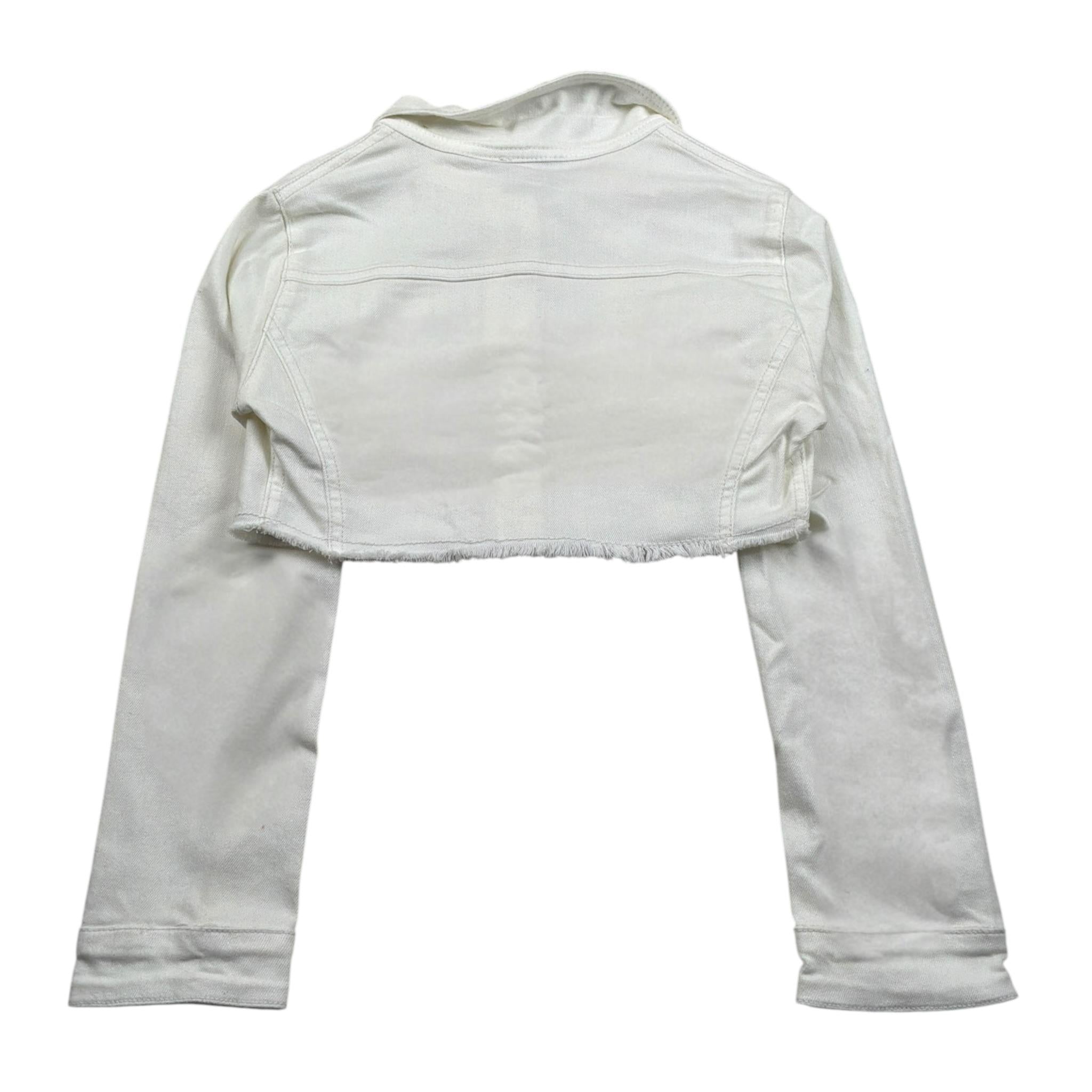 Elsy Giubbino tinta unita In Denim Bianco per Bambina LUPO BIANCO ELSY 