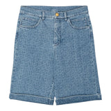 Balmain Bermuda In Denim Tinta Unita per Bambino BW6Q39 AZZURRO BALMAIN 
