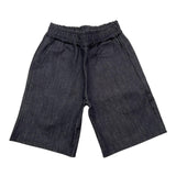 Zahlen Bermuda Einfarbig Denim Mit Elastischer Taille Blau Für Jungen