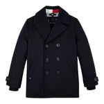 TOMMY HILFIGER cappotto tinta unita con bottoni Blu per Bambino KB0KB09199 BLU TOMMY HILFIGER 