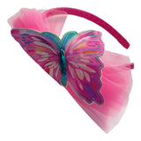 Daga Collection Cerchietto Tinta Unita con Farfalla per Bambina A250055 FUXIA DAGA COLLECTION 