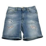 Dondup Bermuda In Denim Tinta Unita per Bambino DMBE30 AZZURRO DONDUP 