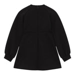 DOLCE & GABBANA abito tinta unita con logo Nero per Bambina L5JD3J NERO DOLCE & GABBANA 