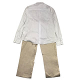 Carlo Pignatelli 2-teiliges Set Shirt-Hose zweifarbig weiß/beige für Neugeborene