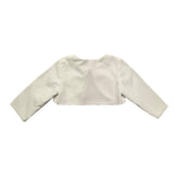Mini Banda Einfarbiger weißer Bolero für Baby Mädchen