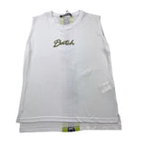 Datch Einfarbiges Tanktop Mit Print Rundhalsausschnitt Weiß Für Jungen