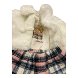 SWEET JUNIOR completo 3 pezzi pelliccia-shirt-gonna Panna per Neonata AR865 PANNA SWEET JUNIOR 