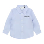 TRUSSARDI camicia manica lunga tinta unita con stampa Azzurro per Bambino TIA24066CA AZZURRO TRUSSARDI 