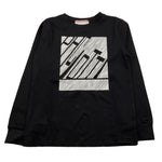 CESARE PACIOTTI shirt girocollo tinta unita con stampa Nero per Bambino TSP5311JX NERO CESARE PACIOTTI 