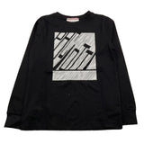 CESARE PACIOTTI shirt girocollo tinta unita con stampa Nero per Bambino TSP5311JX NERO CESARE PACIOTTI 