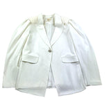 Illiana - Schlichte Jacke mit Kontrastknopf und Ziertaschen, Creme für Mädchen