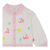 BillIEBLUSH cardigan tinta unita con stampe in contrasto Bianco per Neonata U20413 BIANCO BillIEBLUSH 