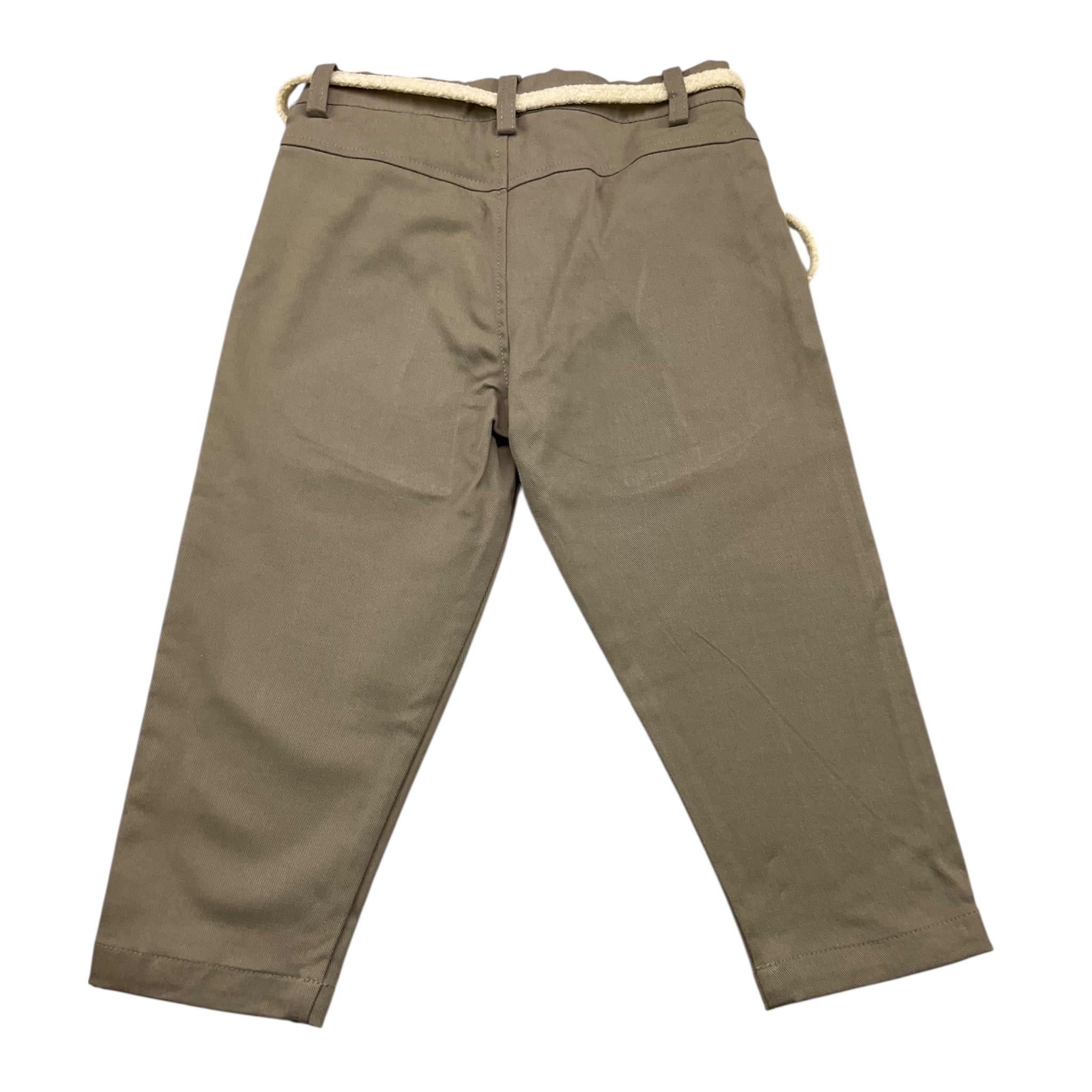 LALALU' pantalone tinta unita con cinturino Fango per Neonata PTL60NB FANGO LALALU' 