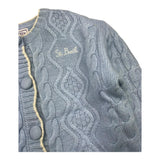 SAINT BARTH cardigan tinta unita con stampa Azzurro per Bambina MLE001 AZZURRO SAINT BARTH 