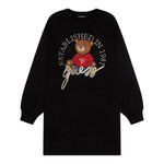 GUESS abito in maglia tinta unita con stampa Nero per Bambina J4BK12Z3GS0 NERO GUESS 