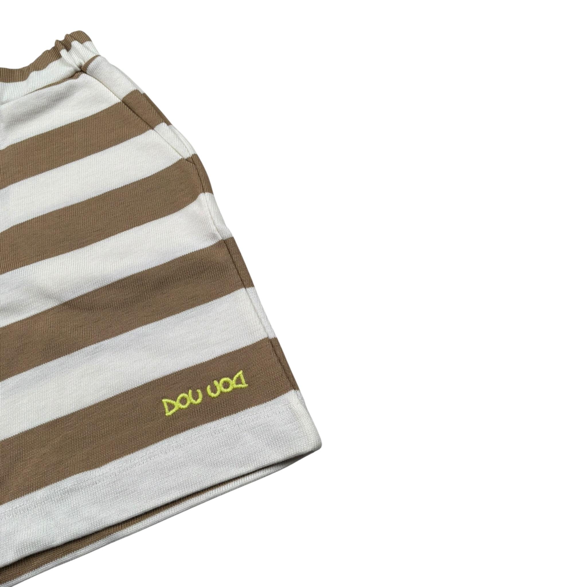 Dou Dou Bermuda Fantasia A Righe con Elastico In Vita per Bambina DW6Q29 PANNA/BEIGE DOU DOU 