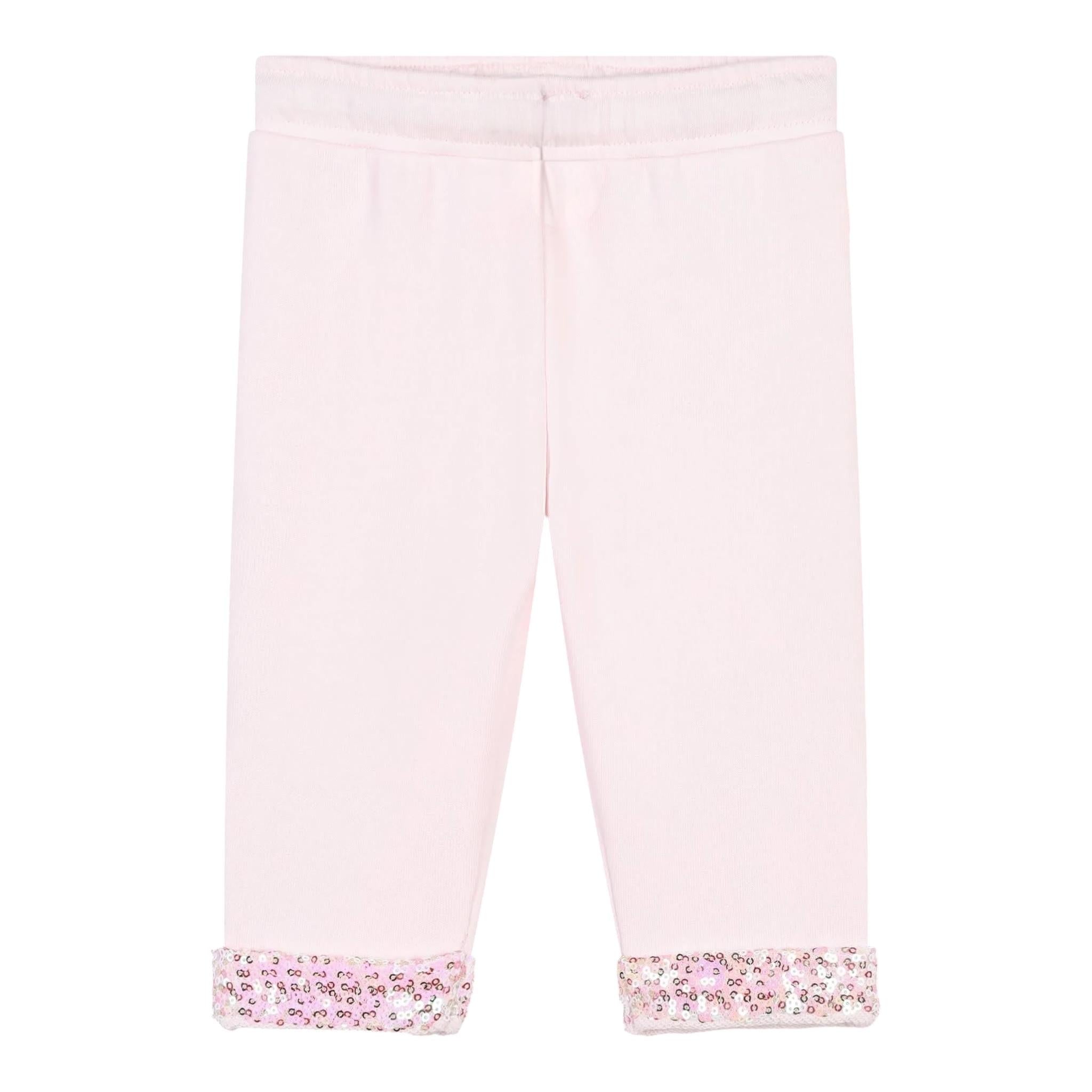 BillIEBLUSH pantalone tuta tinta unita con paillettes Rosa per Neonata U20533 ROSA BillIEBLUSH 