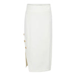 Balmain Gonna Tuta Tinta Unita con Bottoni per Bambina BV7A70 PANNA BALMAIN 