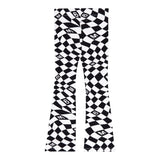 Maison Margiela Leggings mit Rautenmuster und Pfotenabdruck, Weiß/Schwarz, für Mädchen