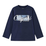 MAYORAL shirt girocollo tinta unita con stampa Blu per Neonato 4046NX BLU MAYORAL 