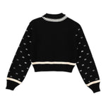 ELISABETTA FRANCHI maglia tinta unita con brillantini logata Nero per Bambina EFMA147 NERO ELISABETTA FRANCHI 