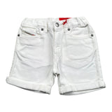 Diesel Bermuda In Denim Tinta Unita Girovita Regolabile per Neonato K00362 BIANCO DIESEL 