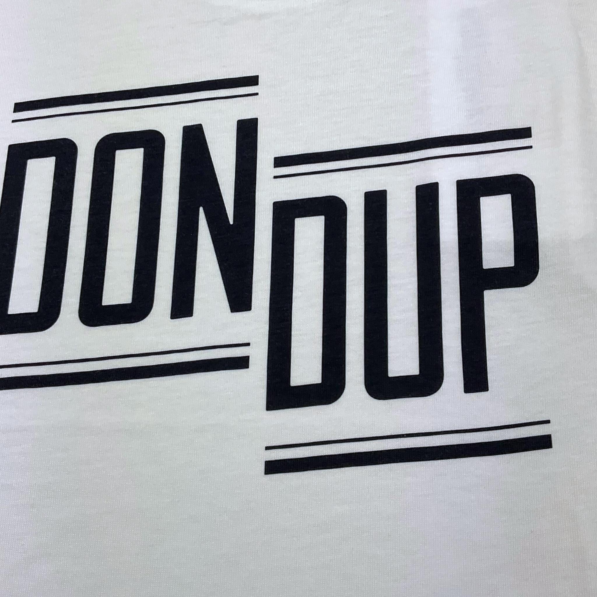 Dondup T-Shirt Girocollo Tinta Unita con Stampa per Bambina DMTS042 BIANCO DONDUP 