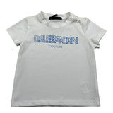 Daniele Alessandrini T-Shirt Girocollo Tinta Unita con Logo per Neonato 1296M0933 BIANCO DANIELE ALESSANDRINI 