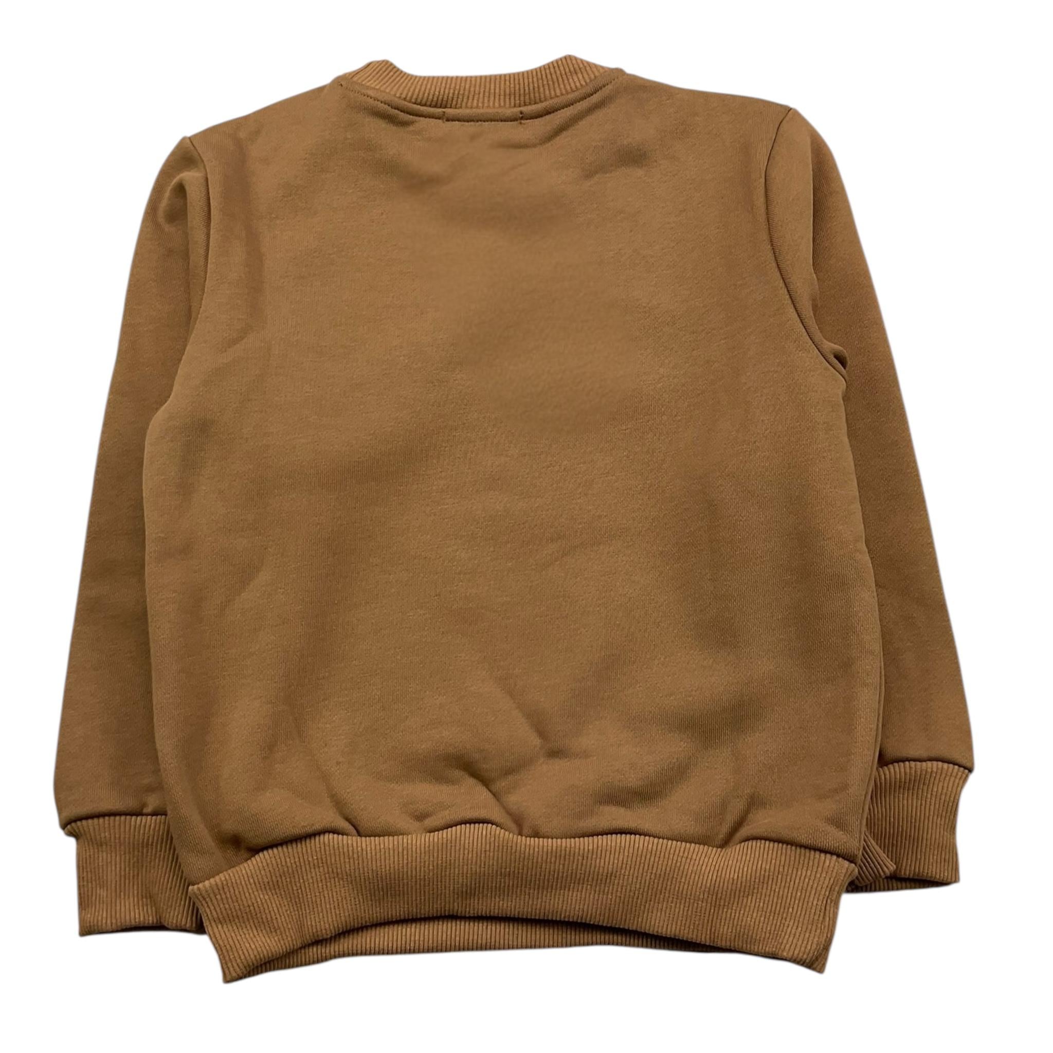 DANIELE ALESSANDRINI felpa girocollo tinta unita con stampa Beige per Bambino 1231F00103XXX BEIGE DANIELE ALESSANDRINI 
