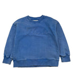 SAINT BARTH felpa tinta unita girocollo con stampa Blu per Bambina HRL0001 BLU SAINT BARTH 