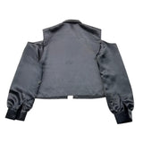 Hinnominate Schwarzes schulterfreies Button-Down-Shirt für Mädchen