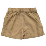 Name.It Einfarbige Bermudashorts mit elastischer Taille in Beige für Neugeborene