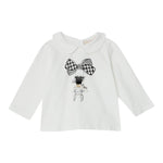 LIU JO shirt girocollo tinta unita con stampa in contrasto Panna per Neonata HF4078XXX PANNA LIU JO 